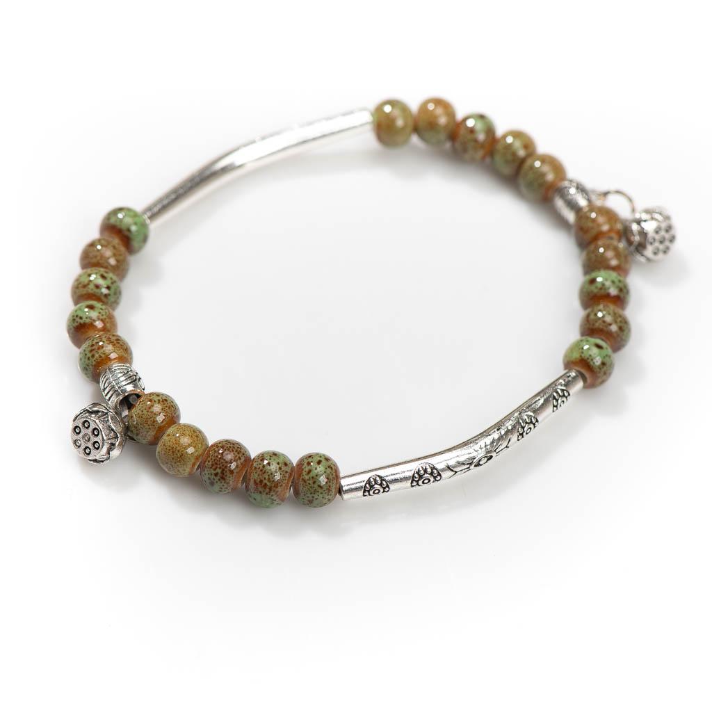 Women's Ceramic hand made DIY Bracelets Artware Retro bracelet for woman girl gift Fashion Jewelery #1555