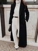 Women's Casual Long Pure Color Wool Coat - Autumn Winter Collection