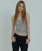 Atiseuteukeompeullegseu Artist Ribbed Square Neck Sleeveless (Grey)