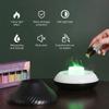 Diffusore di aromi vulcanici Lampada a olio essenziale 130ml Umidificatore portatile USB con luce notturna a fiamma colorata