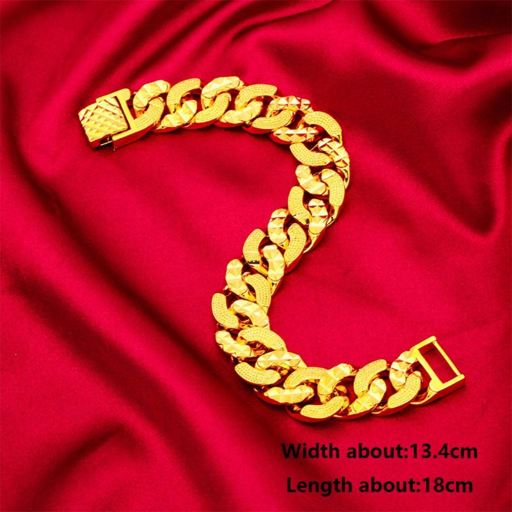 Matte Gold Bracelet Forever Not Fade Men Bracelet Buckle Bracelet  for Men Women Bracelet