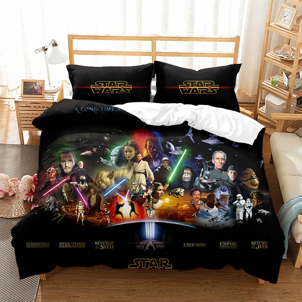 

Комплект постільної білизни, Цифровий друк «Зоряні війни», Трипредметний набір 90*190