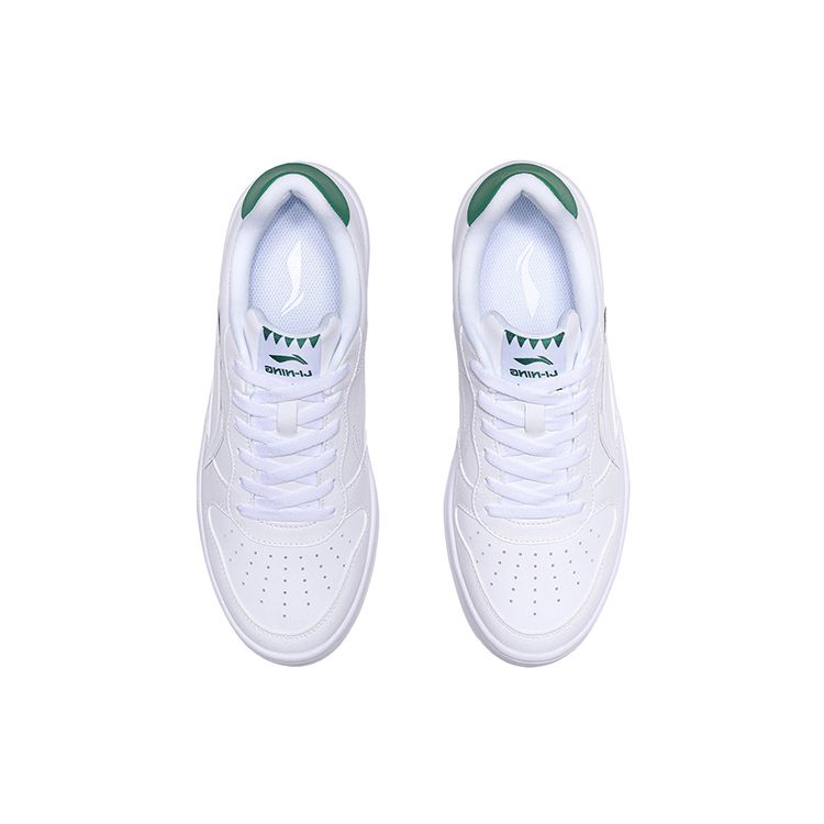 Li Ning Wrap Warm Non-Slip Low-Top Skate Shoes Men Sneakers White Green AGCS419-2