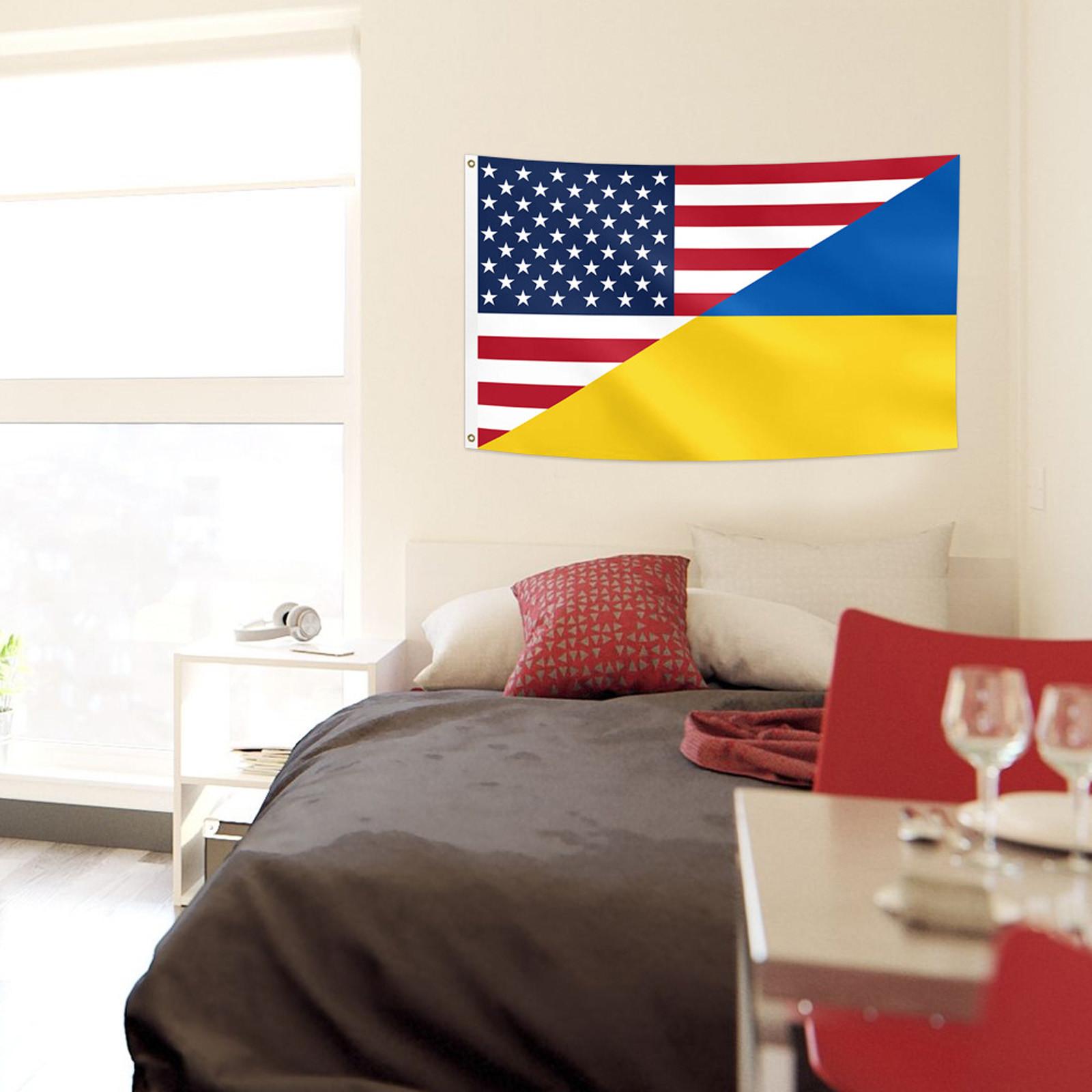 

Прапор дружби між США та Україною( 90x150см ) One Size синій