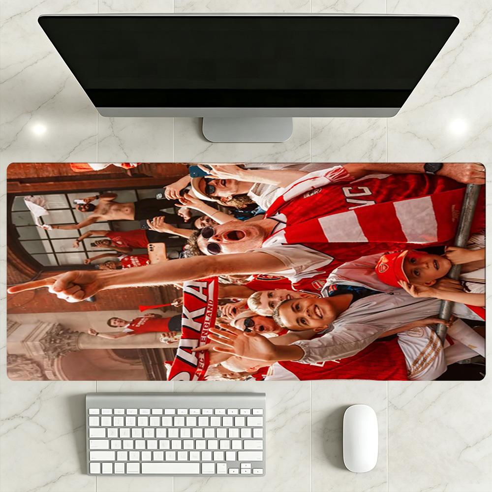 Arsenal Football Player Gaming Mouse Pad Keyboard Pad Study Desk Mat Non-Slip Rubber Bottom Computer Desk Office Decoration Accessory