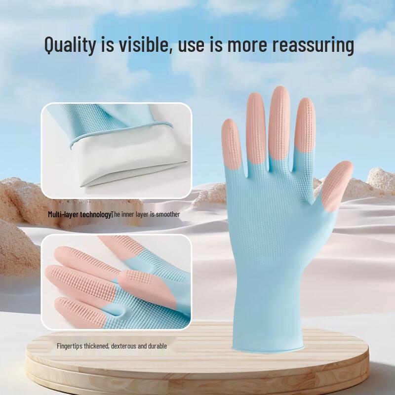 Lance Colorful Latex Dishwashing Gloves