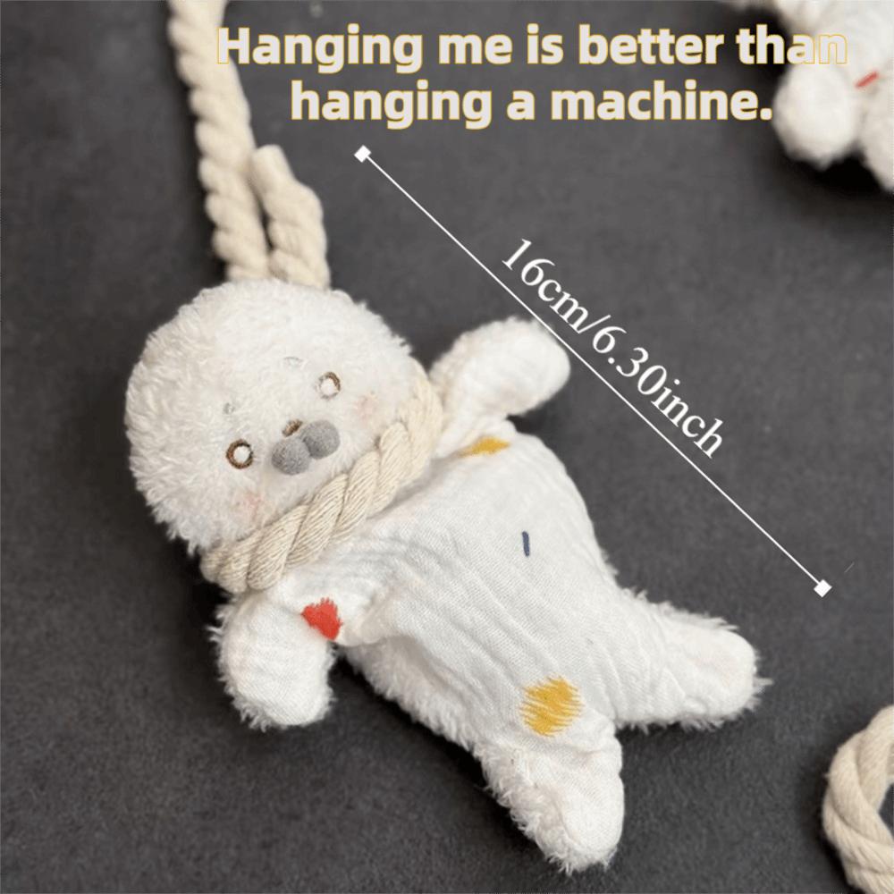Soothe Cute Seal Hanging Rope Dolls Funny Sensory Hanging Rope Plush Toy Bean Bag Stress Relief Dolls Gift