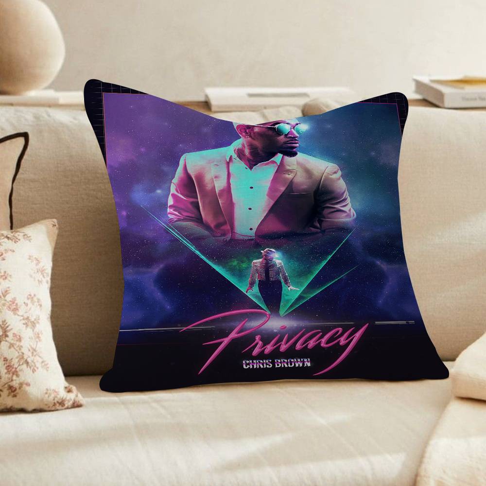 Chris Brown Rapper Breezy Vintage Pillow Anime Pillow Sofa Bed Head Pillow Cover Cushion Cover Fashion