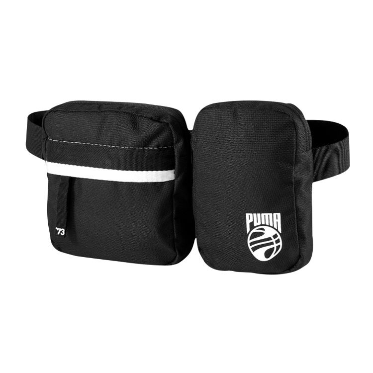 Puma Basketball Waist Bag Fabric Regular Unisex Couple Black Unisex bags 07826301 Black