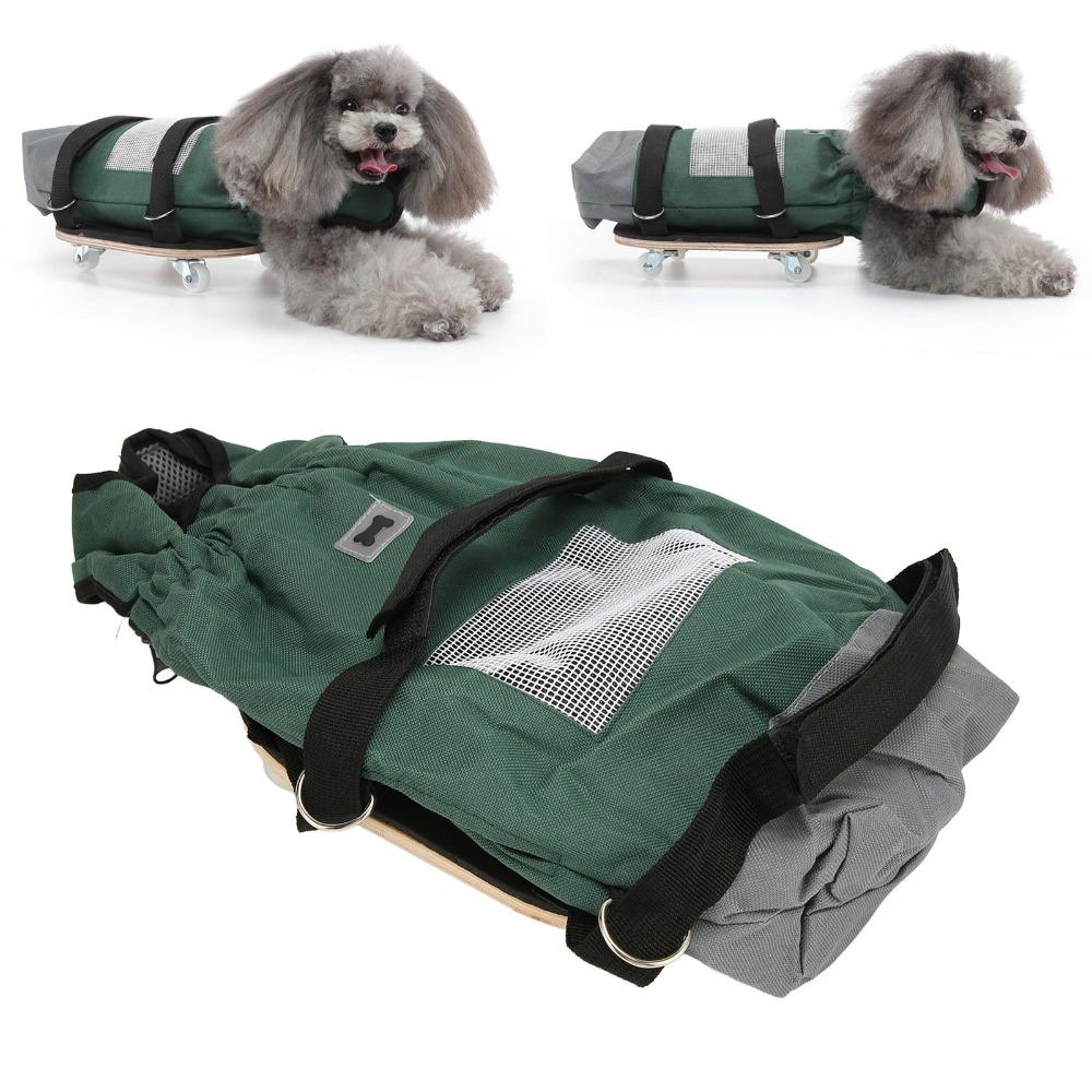 Soft Padded Dog Wheelchair Cart Paralyzed Dog Auxiliary Carrier Outdoor Hiking Trip