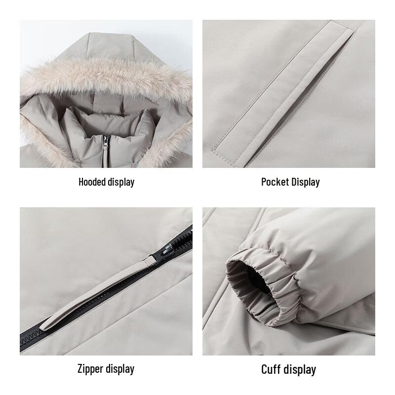 EASTERN CAMEL Men's American Retro Winter Hooded Parka