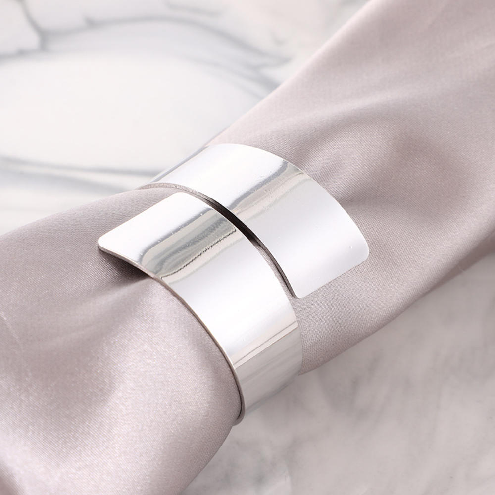 

Napkin Holder Metal Table Decoration Ring Napkin Ring 4cm Towel Ring For Restaurant Table Party серебряный