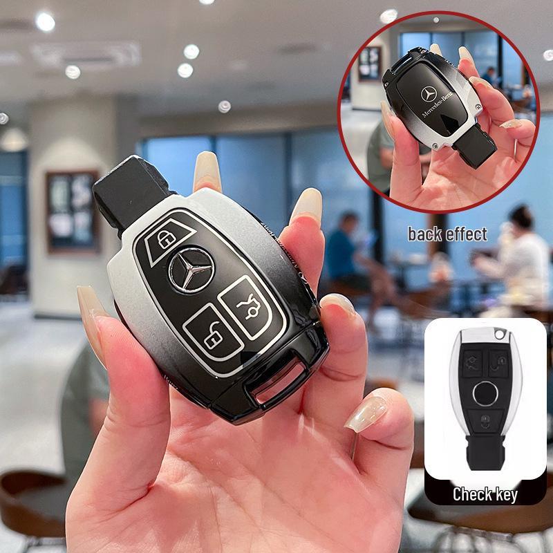 Mercedes GLA200, GLC300, V260, C180L, C200, and GLC260 Key Cover/Shell (Metal, Old Model)