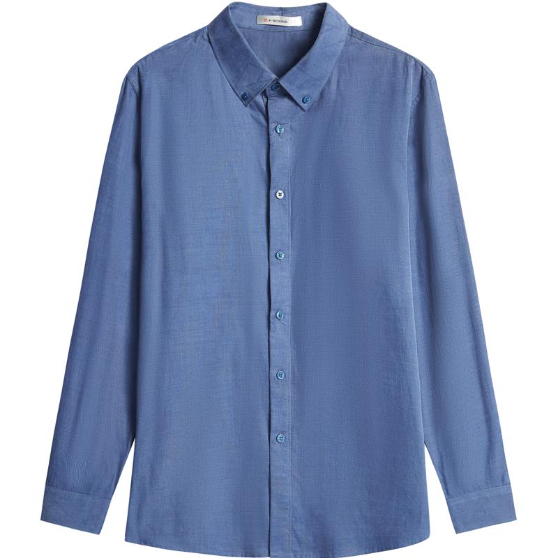 K-Boxing Men s 100% Cotton Long-Sleeve Button-Down Shirt FCCT3595 185/2XL
