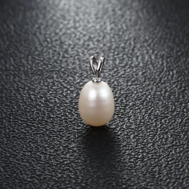 Freshwater Multiple Color 8-9mm White Black Pink Purple Pearl 925 Silver DIY Pendant Rabbit Buckle For Women Girls