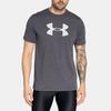 Under Armour Big Logo Print Crew Neck T-Shirt Men Tops Charcoal 1329583-019