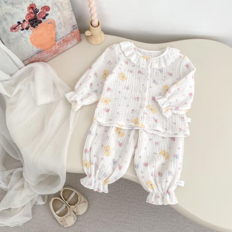 

Хлопковый комплект пижамы из двойной марли для девочек Kayoudo 100CM