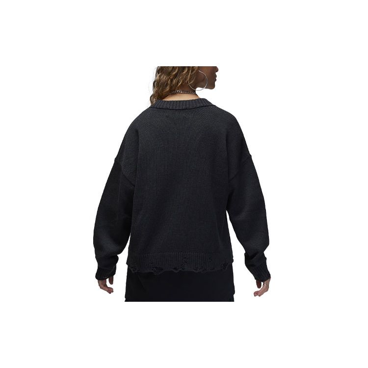 Jordan Cardigan largo ampio con logo solido da donna maglione Nero FN5363-045