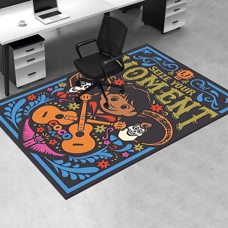 Office Rug Seize Your Moment, Coco Theme 3D Printed Anti-Slip Rug-Machine Washable for Living Room