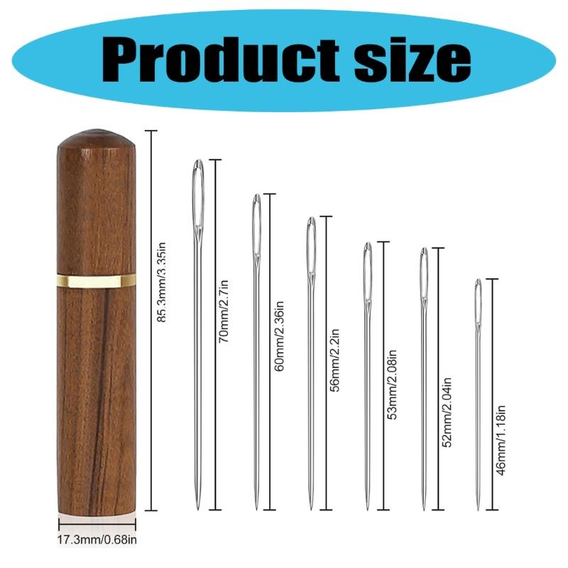 30 Pcs Knitting Needle Big Eye Hand Sewing Needle Large Eye Embroidery Needle Stitching Needle for Sewing