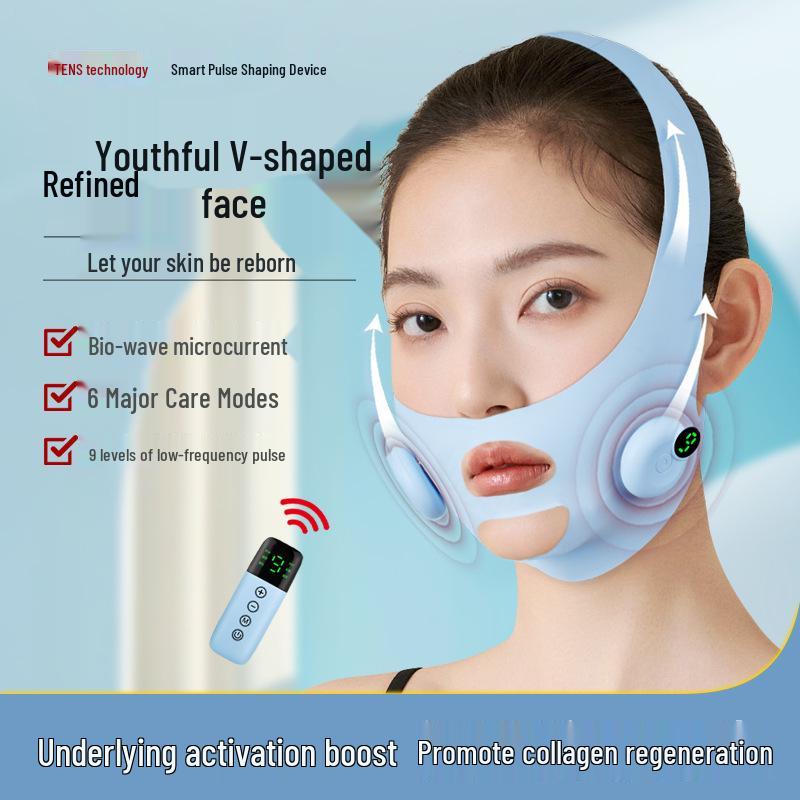 EMS Slimming V-Face Massager: Facial Lifting & Firming Device to Improve Masseter Muscles & Nasolabial Folds.