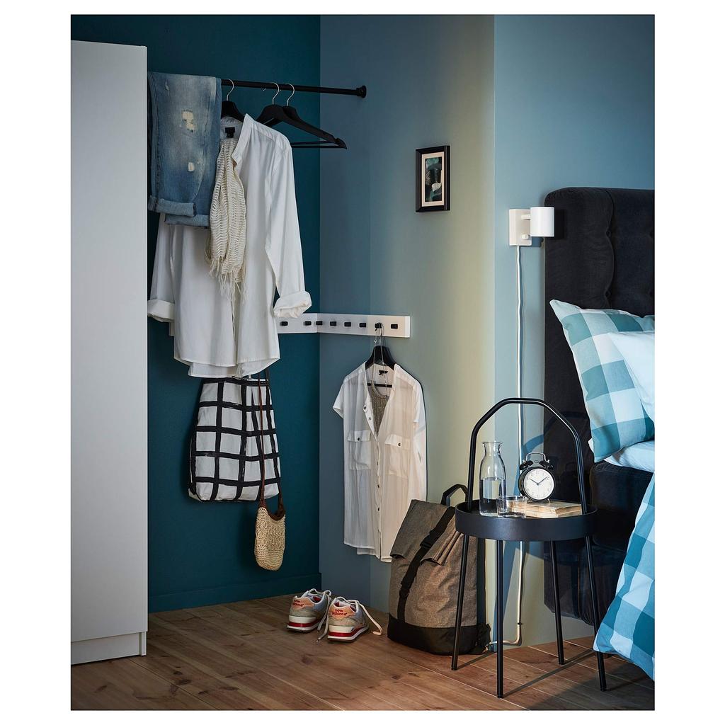 IKEA BUMERANG Solid Wood Clothes Hanger with Recessed Shoulders for and Camisoles Sets Suits, Jackets, (2 (16 Pieces), Black)