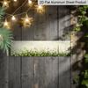 2D Flat, 1pc, Rustic, White Flowers and Green Clover Field on Textured Background, Aluminium Decorative Sign, Meadow Nature Landscape, Wall Art