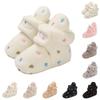 Baby Shoes with Cute Heart Embroidery, Thick and Warm for Infant Girls and Boys 0-12 Months
