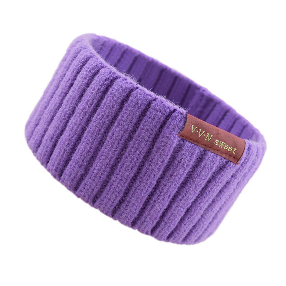 

1 шт., зимние повязки на голову для женщин, грелки для ушей для женщин, повязка на голову, шерстяная вязаная толстая флисовая подкладка, теплые наушники для холодной погоды 1pc фиолетовый