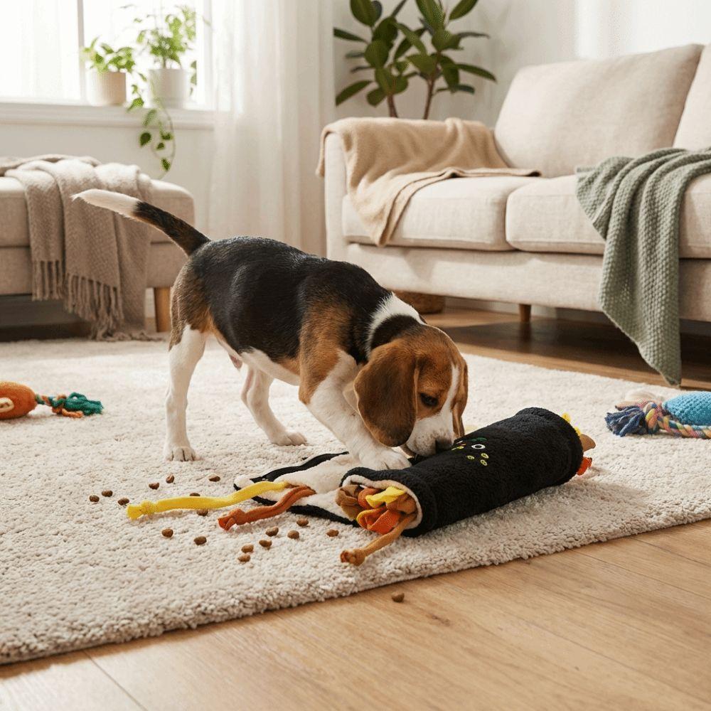 Funny Seaweed Rice Rolls Hidden Food Dog Toy Bite Resistant Food Leakage Dog Squeak Toy Plush Pet Slow Feeders Food Training