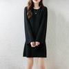 Women Sweater Dress 100% Wool MODERN NEW SAGA O-neck Knit Long Pullover Winter Jumpers Wool Long Dress Female