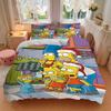 3Pcs Simpsons Family Christmas Bedding Sets For All Sizes New 3D Printed Bed Cover Comforter Duvet Cover Pillowcase Bedroom Decoration