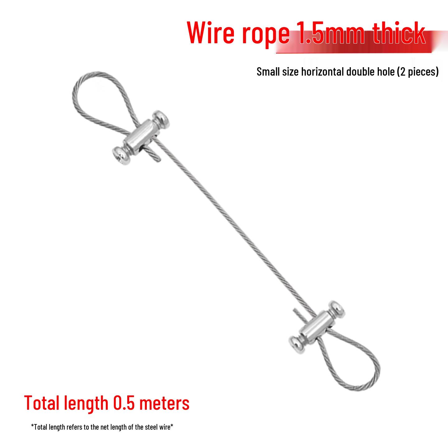 304 Stainless Steel Adjustable Wire Rope Lock Buckle for Hanging Pictures