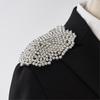 Premium Imitation Pearls Embellished Shoulder Pads Comfort for Business Event Weddings Uniforms