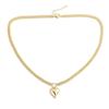 Glossy Heart Pendant Necklace Clavicle Chain for Women