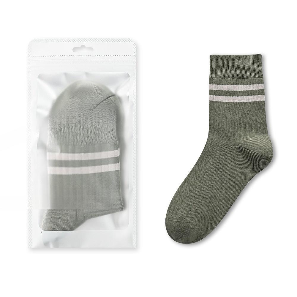 Men's Autumn and Winter Striped Cotton Anti Bacterial Deodorant Wicker Socks