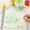 4PCS/Set Drawing Toys Yellow Sponge Paint Brush Wooden Handle Painting Graffiti Kids DIY Doodle Toys