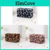 Plush Leopard Print Makeup Bag Large Capacity Travel Organizer For Women
