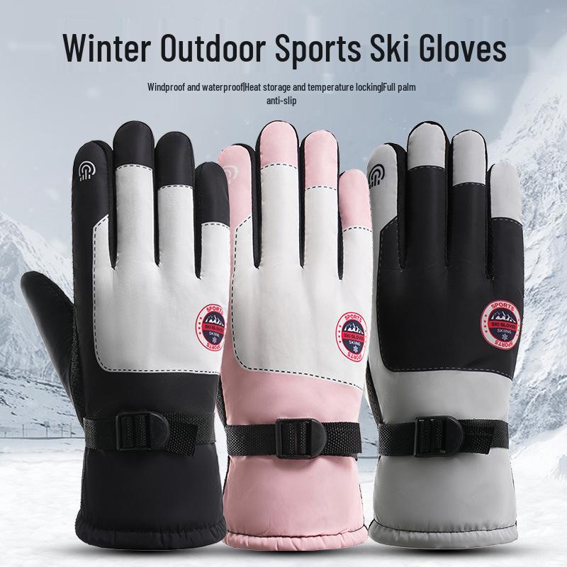 

Ski Gloves: Winter Unisex, Velvet Lined, Waterproof, Non-slip Palm, Outdoor Warmth
