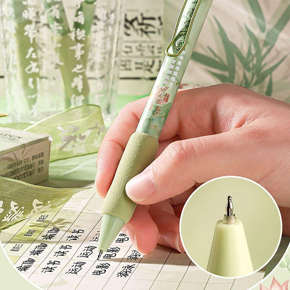 4PCS/Set Press Type Neutral Pen Butterfly Patch Writing Tools Creative Gel Pen  Gift