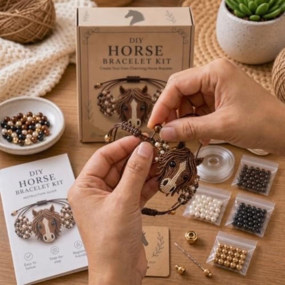 3D Design Beading Craft Kit Cute DIY Beadwork Kit New Beaded Bracelet Kit for Beginners