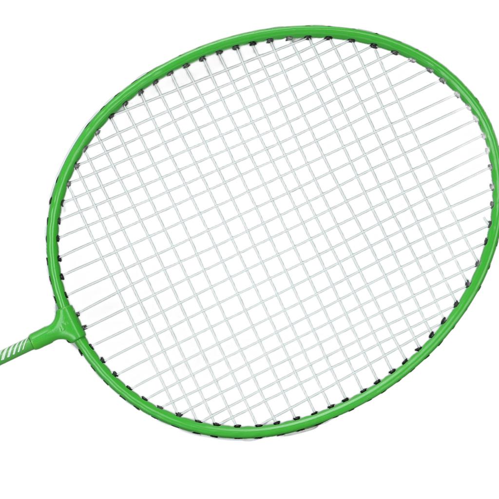 Badminton Racket Set Split Type Soft Nylon Handle Shock Proof Iron Alloy Double Badminton Racket for Boys Girls