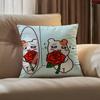 Ebichu Pillow Case Anti-Dustmite Pillowcase Invisible Zipper Silky Short Plush Sofa Cushion Cover