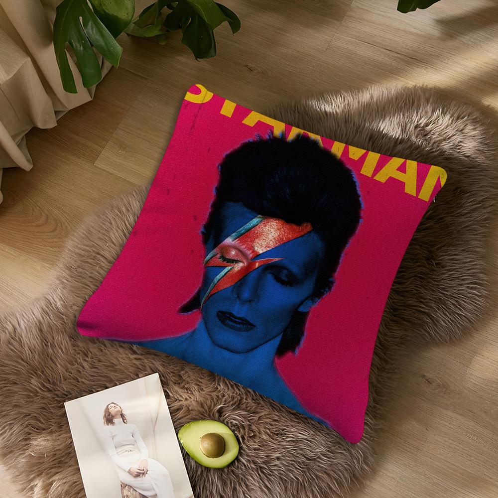Singer S-David B-Bowie Pillow Case Living Room Home Sofa Office Shop Cover Printing Comfort Decoration Nordic Simplicity