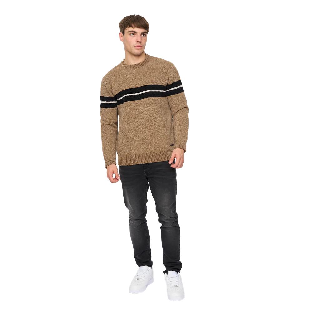 Crosshatch Mens Roundall Chenille Knitted Jumper