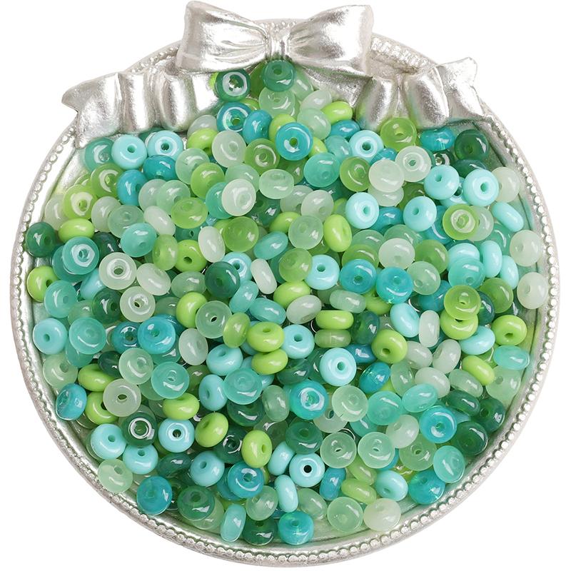 50 Stück Kristall Tschechische Glasperlen Abakus Rocailles für Ohrring Armband DIY Schmuck Handwerk Zubehör Herstellung