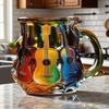 3D Coffee Mug Colorful Guitar Art Cup Novelty Painted Guitar Coffee Cup  Office