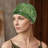 New Paisley Print Hijab Caps Breathable Helmet Liner Pirate Hat Quick Dry Comfortable Bandana Hat Outdoor Activities