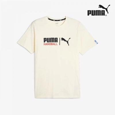 Galleria Puma Daily Handball Round Neck ShorT Sleeve T shirT Beige