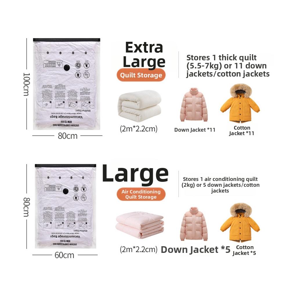 New Large Capacity Vacuum Compression Bag Moistureproof Multi-function Travel Storage Bag Portable Clothes Pouch Home